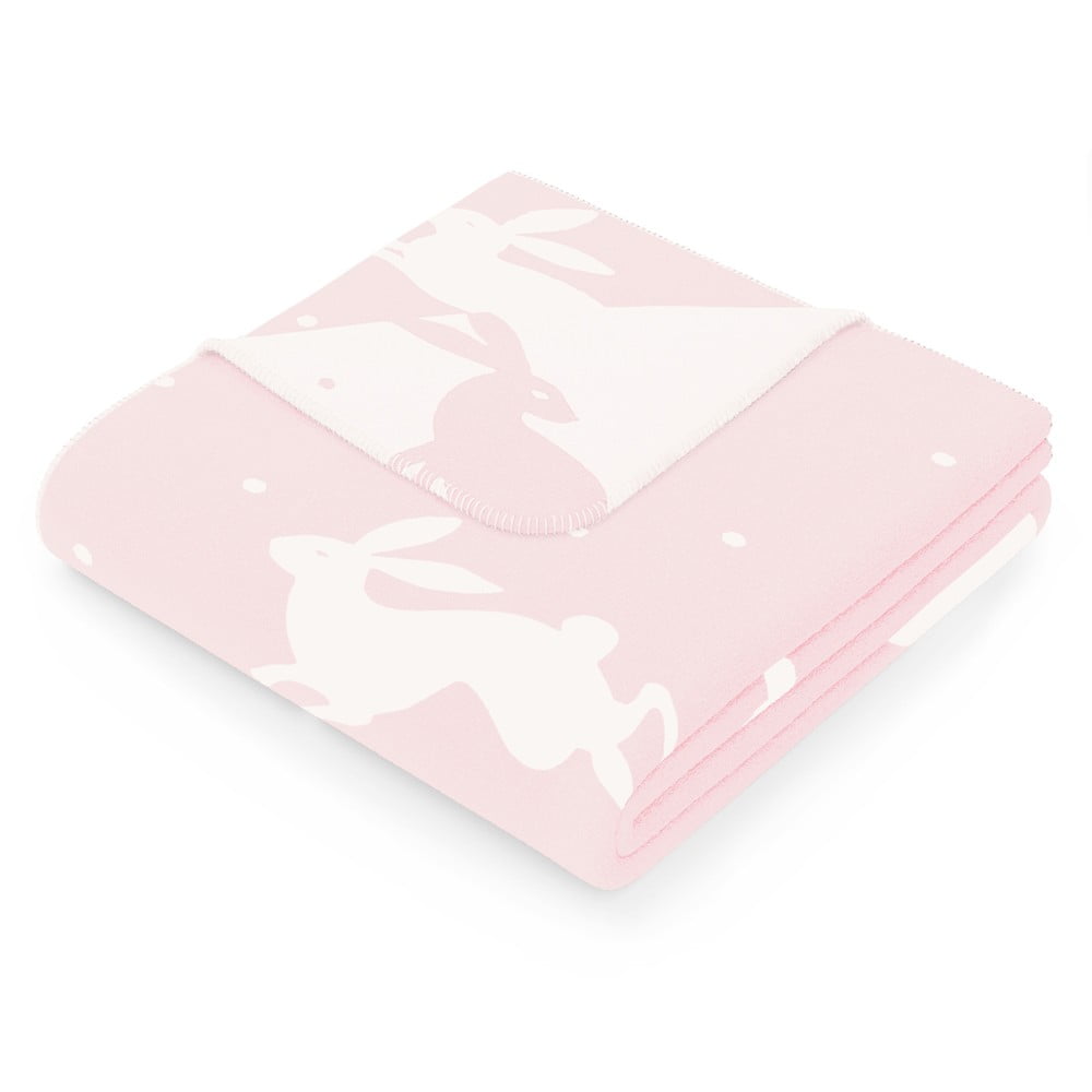 Rabbit rózsaszín pamutkeverék takaró
