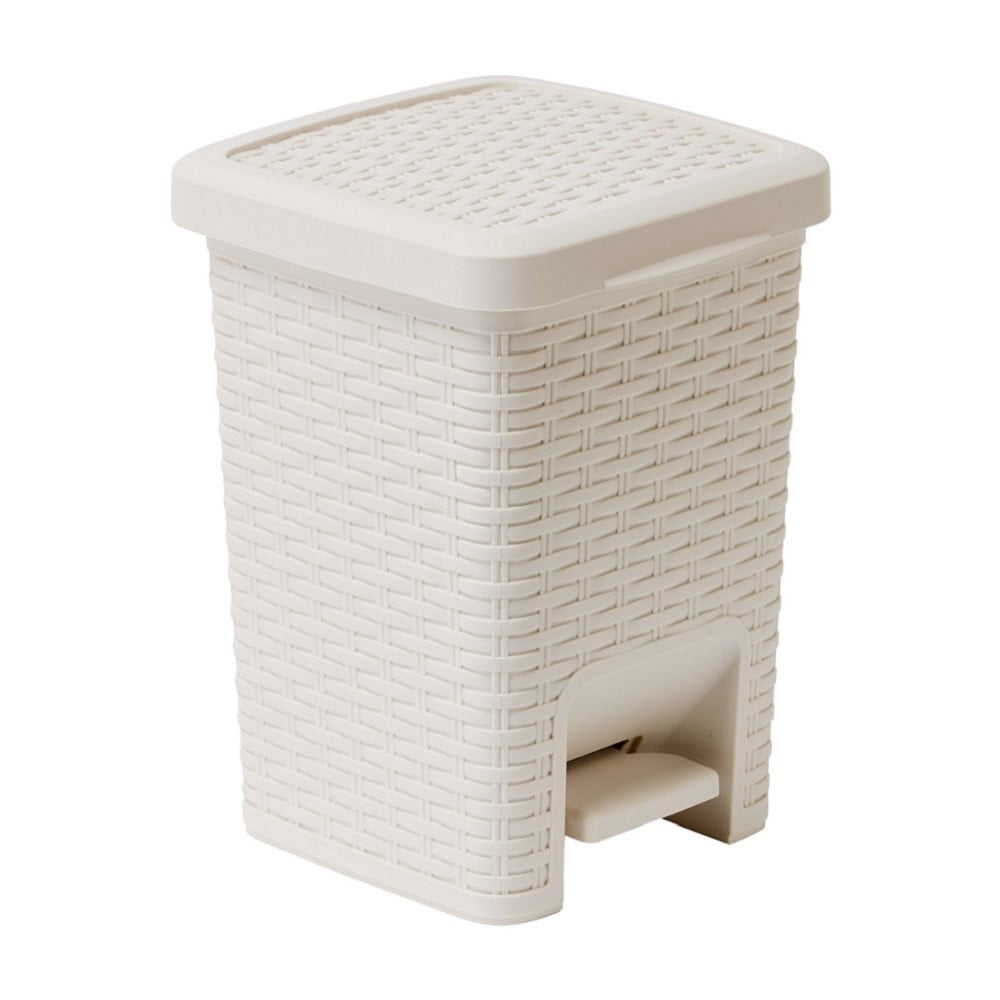 Rattan Pedal Bin Calico krémszínű fürdőszobai pedálos szemetes