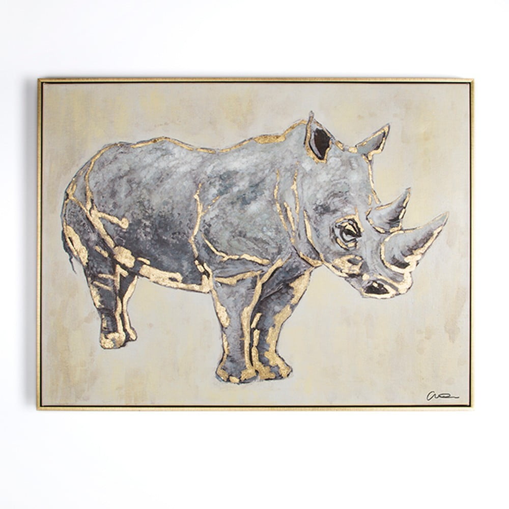 Rhino kézzel festett fali kép