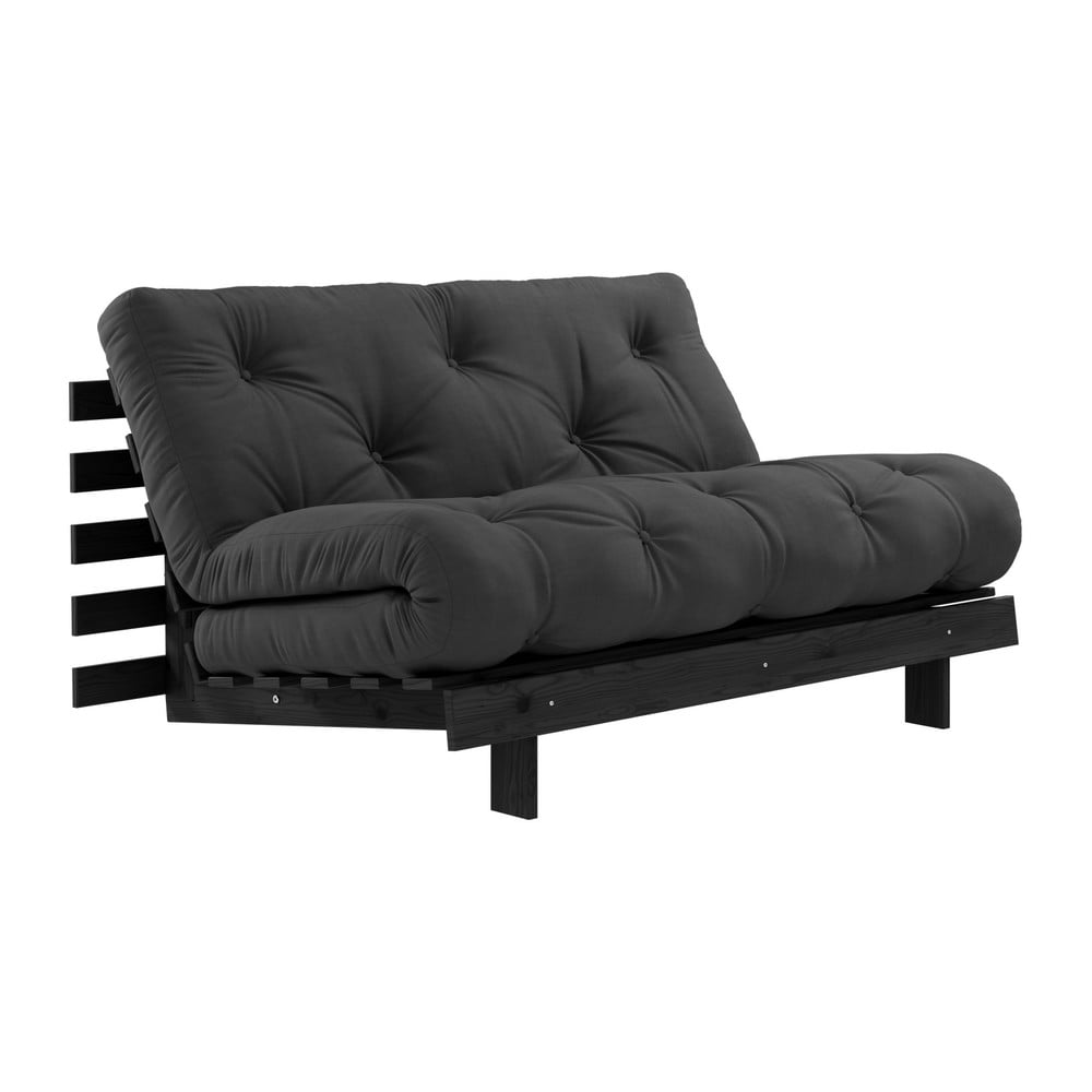 Roots Black/Dark Grey sötétszürke kinyitható kanapé - Karup Design