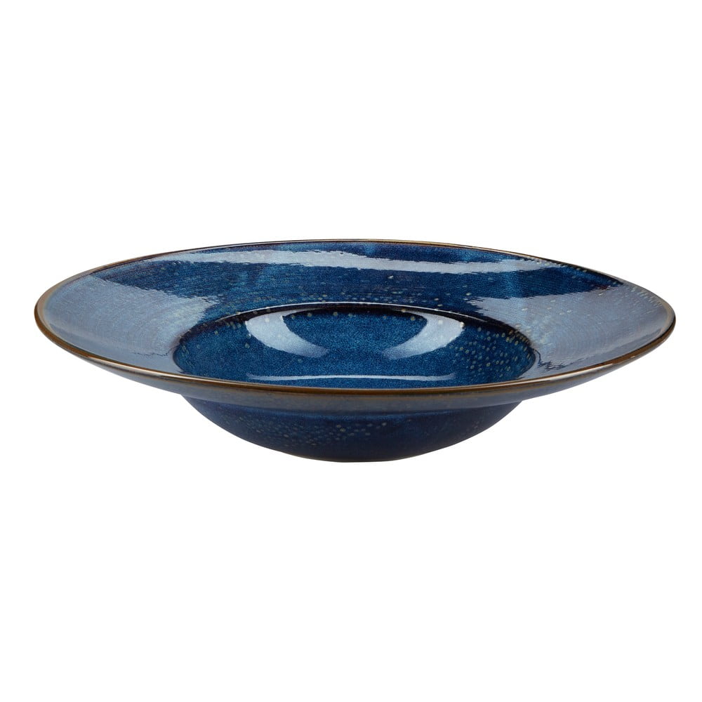 Space kék porcelán tányér
