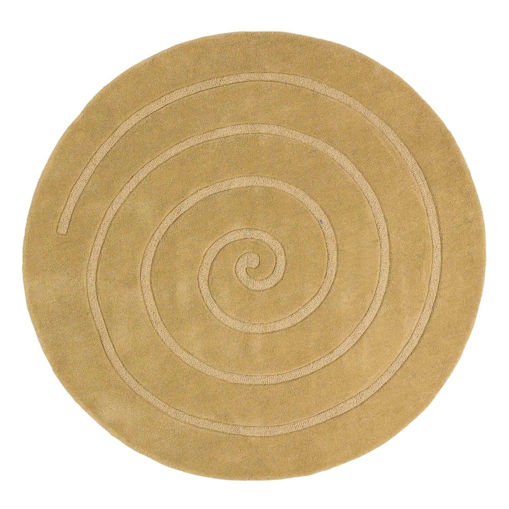 Spiral bézs gyapjú szőnyeg