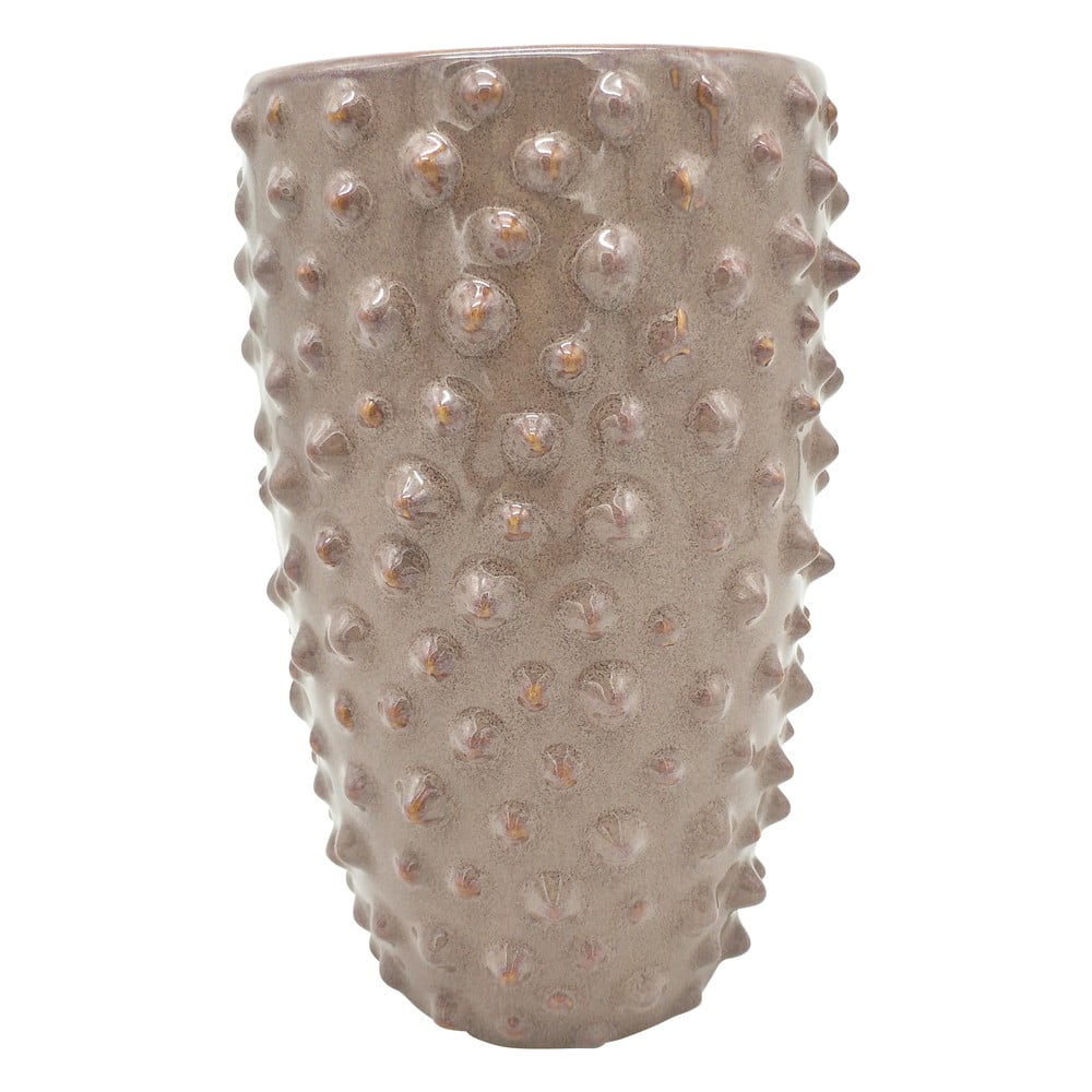 Spotted szürkésrózsaszín kerámia váza