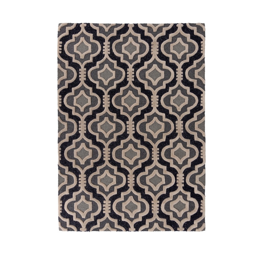 Szürke gyapjú szőnyeg 170x120 cm Moorish Amira - Flair Rugs
