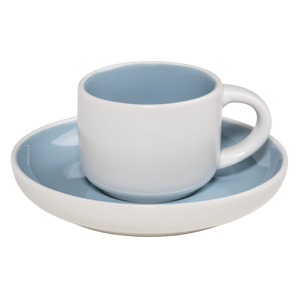 Tint kék-fehér kávéscsésze csészealjjal - Maxwell & Williams