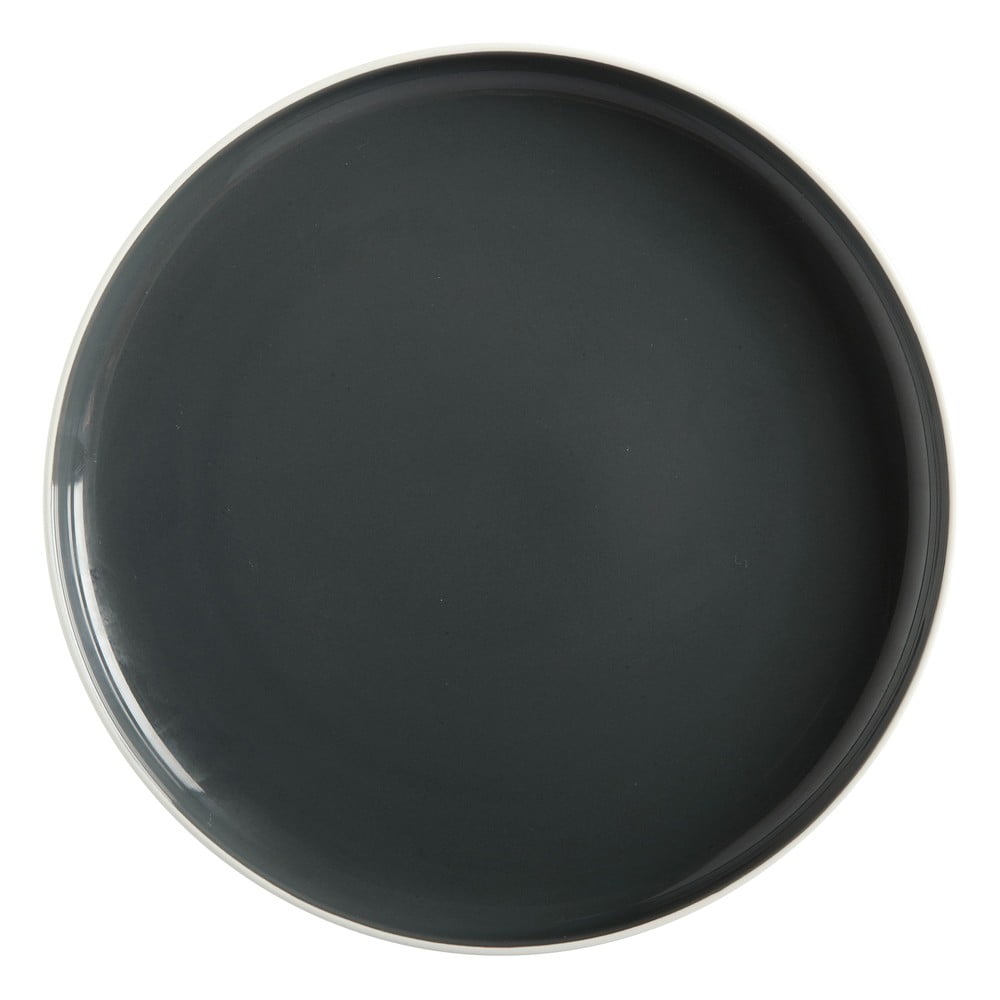 Tint sötétszürke porcelán tányér