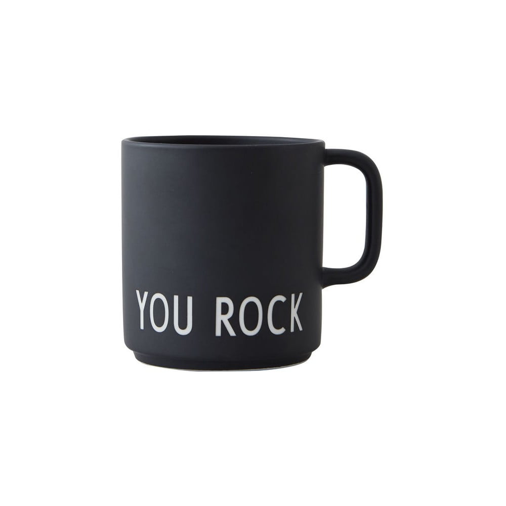 You Rock fekete porcelánbögre - Design Letters