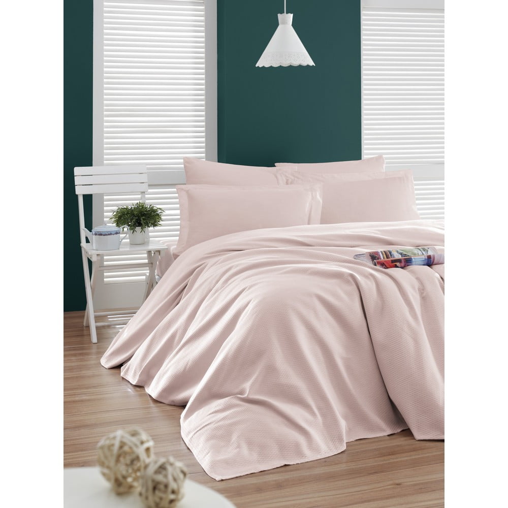 Causel rózsaszín pamut ágytakaró
