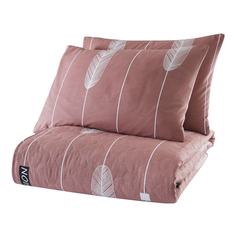 Modena rózsaszín ágytakaró 2 db ranforce pamut párnahuzattal
