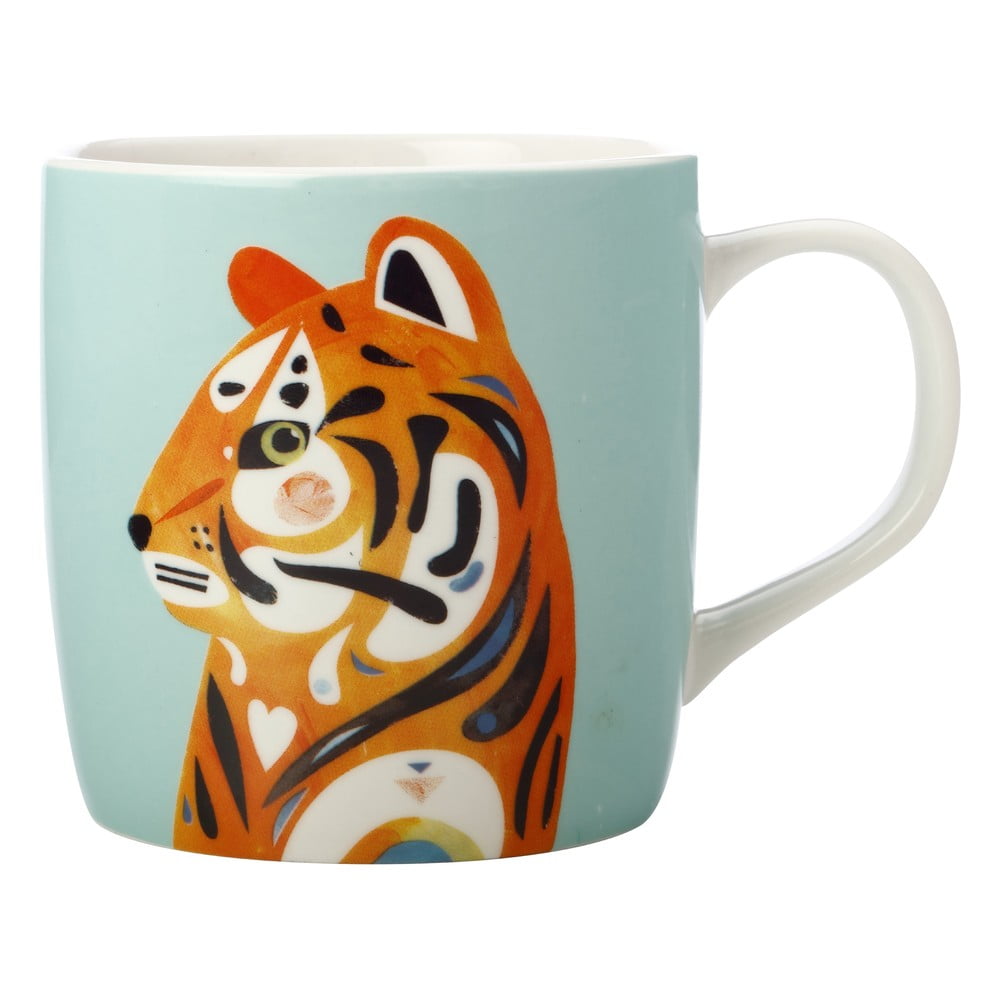 Pete Cromer Tiger kék porcelán bögre