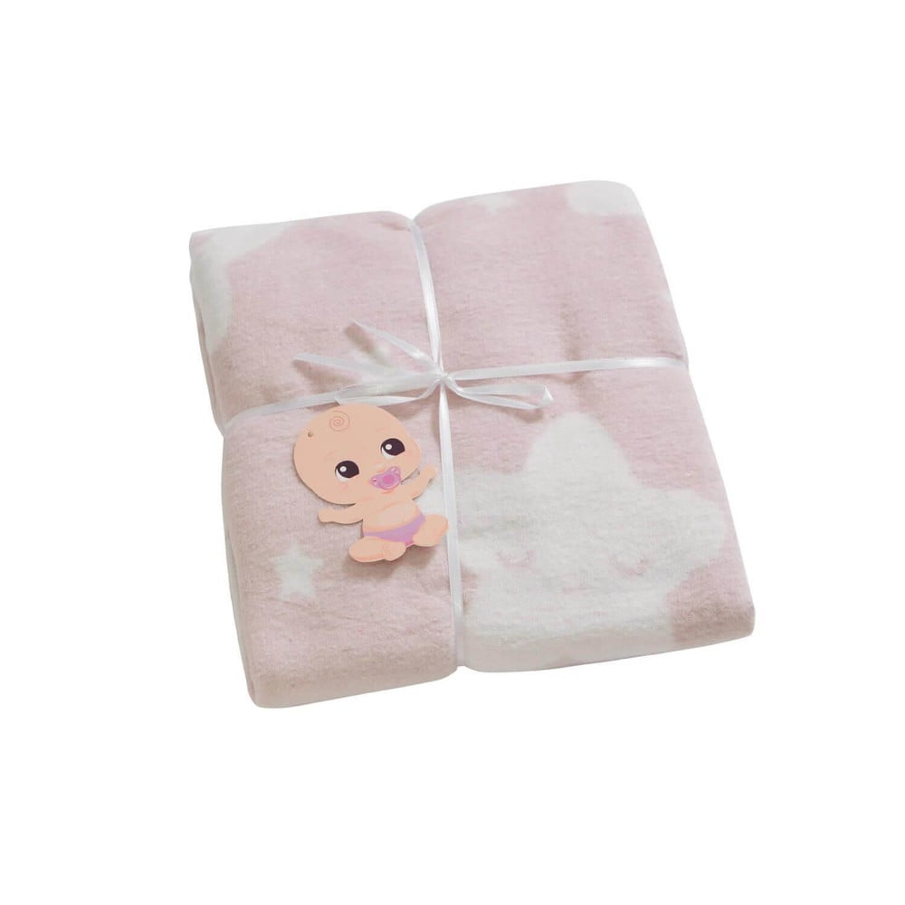 Rózsaszín babatakaró 120x100 cm Star - Minimalist Cushion Covers
