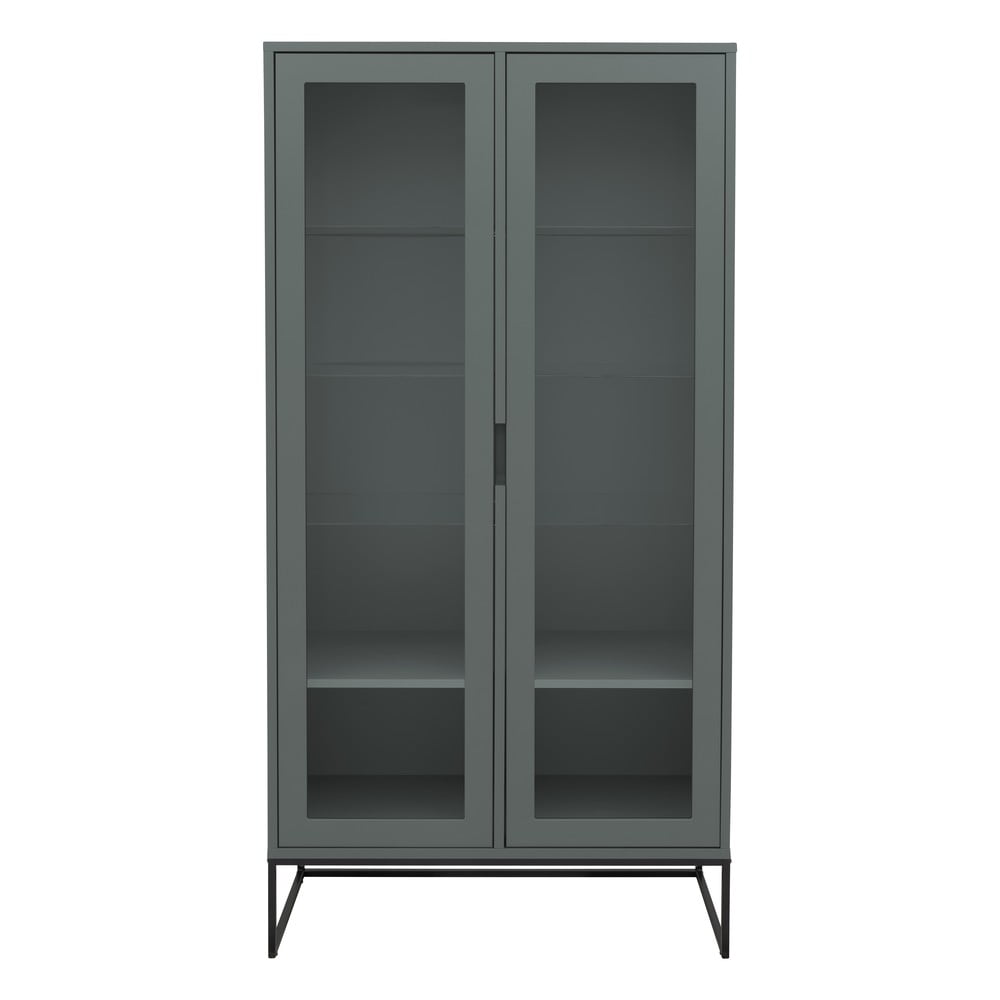 Szürkészöld tálalószekrény 90x178 cm Lipp - Tenzo