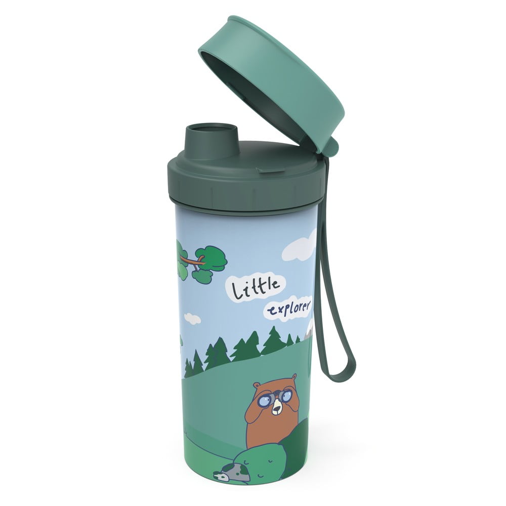 Zöld gyerek ivópalack 400 ml Memory Kids - Rotho