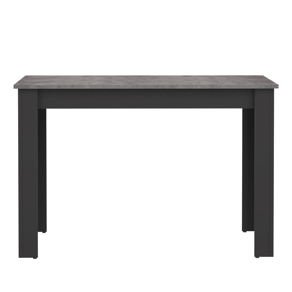 Fekete étkezőasztal beton dekoros asztallappal 110x70 cm Nice - TemaHome France