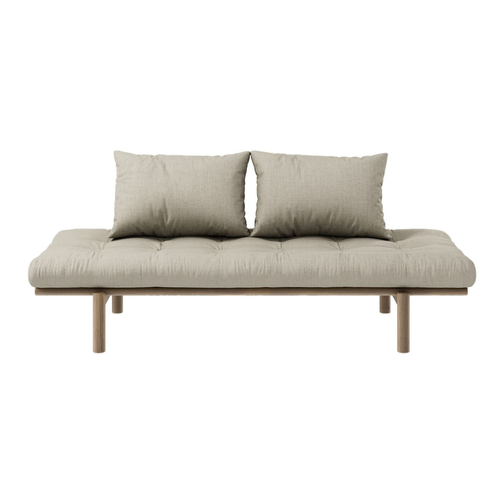 Bézs len kinyitható kanapé 200 cm Pace - Karup Design