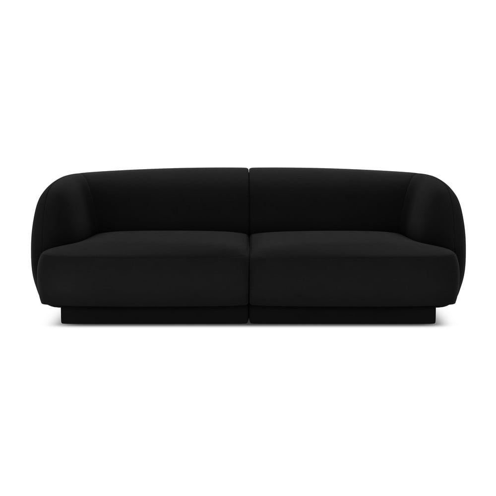 Fekete bársony kanapé 184 cm Miley - Micadoni Home
