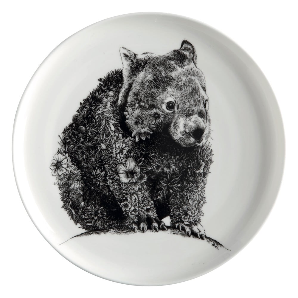 Marini Ferlazzo Wombat fehér porcelán tányér