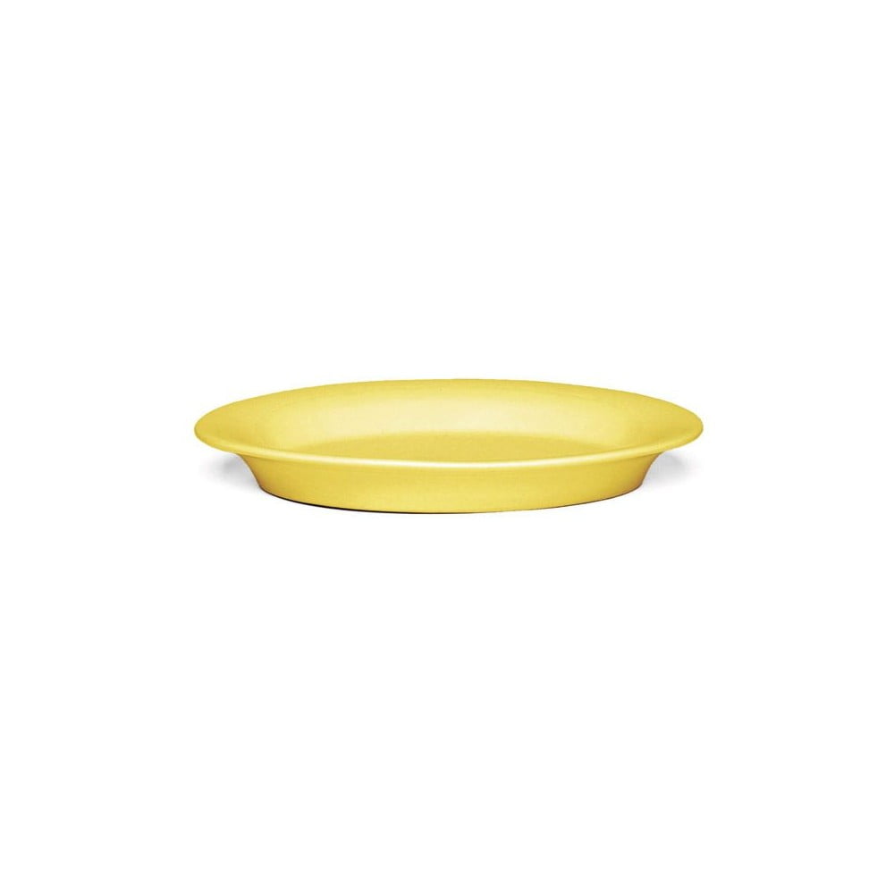 Ursula sárga ovális agyagkerámia tányér