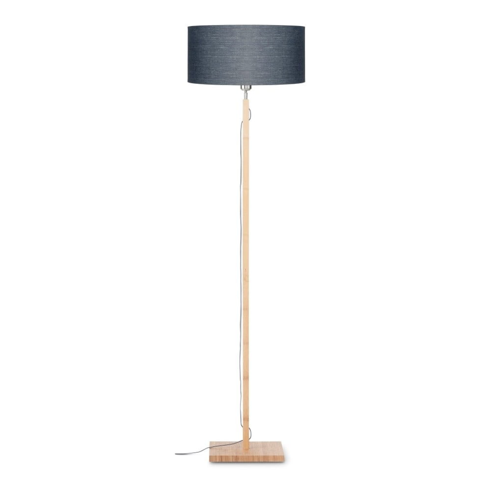 Fuji állólámpa sötétszürke búrával és bambusz lámpatesttel - Good&Mojo