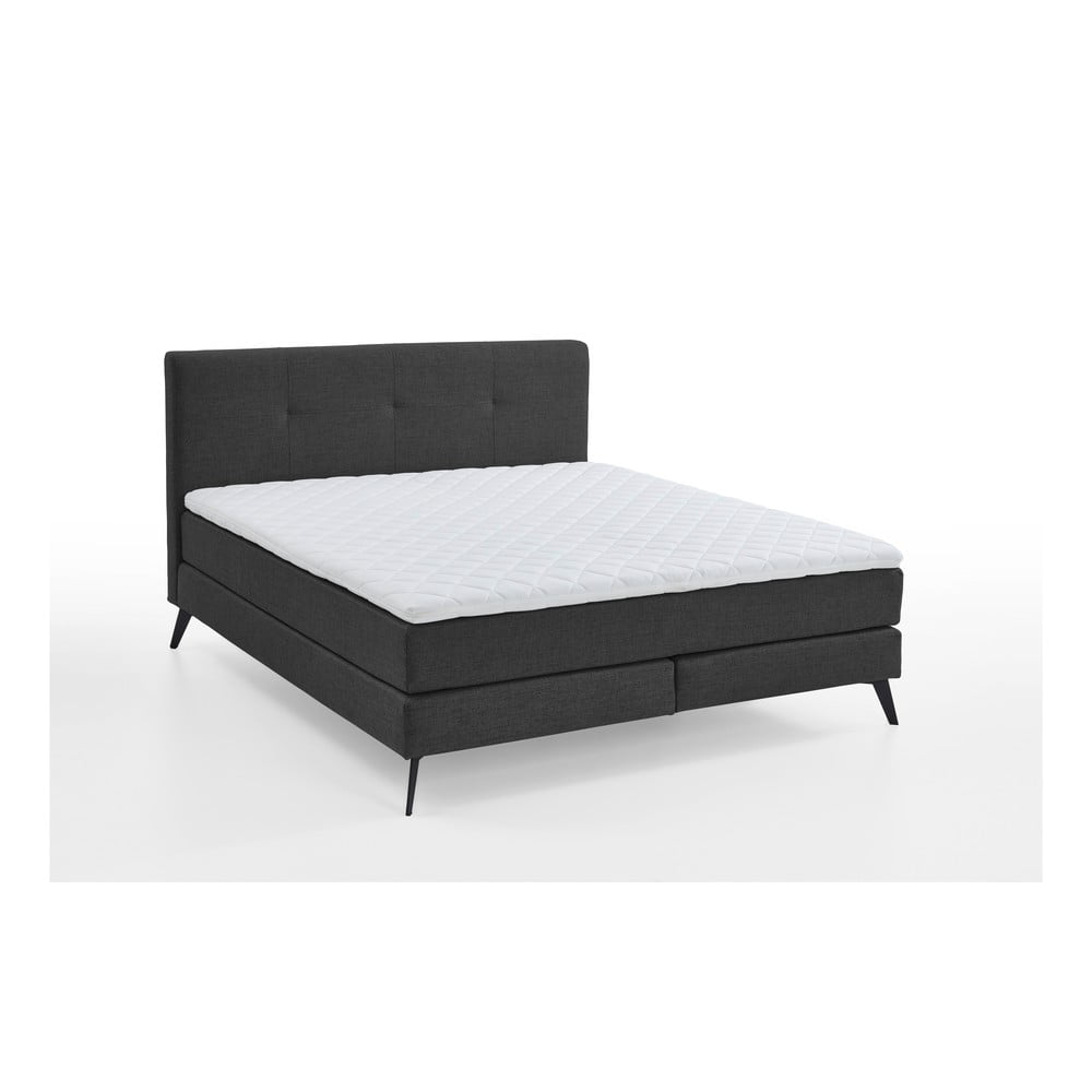 Sötétszürke boxspring ágy 160x200 cm Jona - Meise Möbel