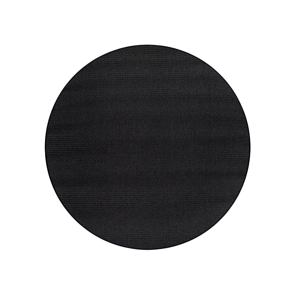 Fekete kerek szőnyeg 160x160 cm Bello™ - Narma
