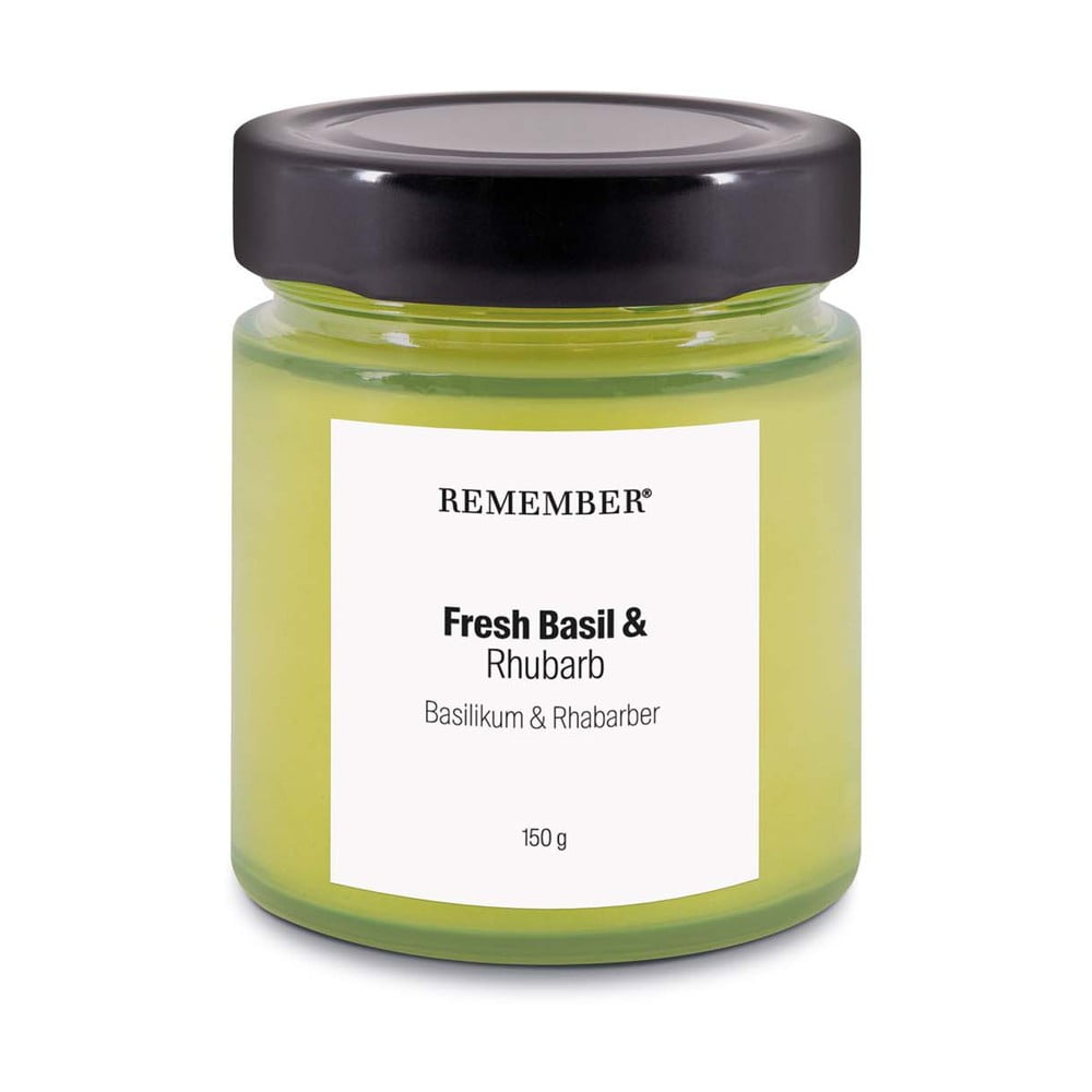 Illatos szójaviasz gyertya égési idő 35 óra Fresh Basil & Rhubarb - Remember