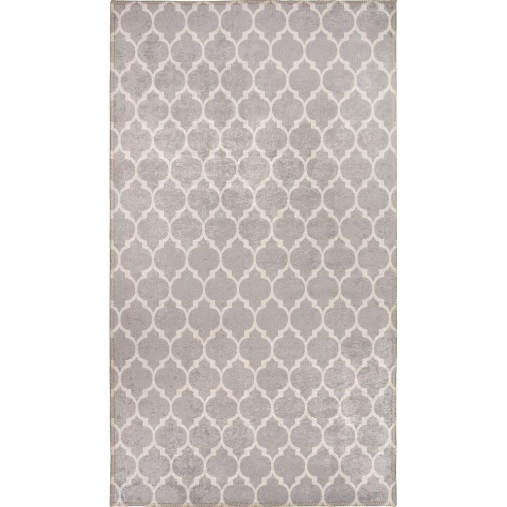 Világosszürke-krémszínű mosható futószőnyeg 200x80 cm - Vitaus