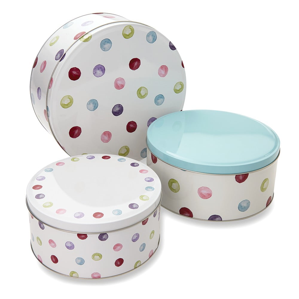 Acél élelmiszertartó doboz szett 3 db-os Spotty Dotty – Cooksmart ®