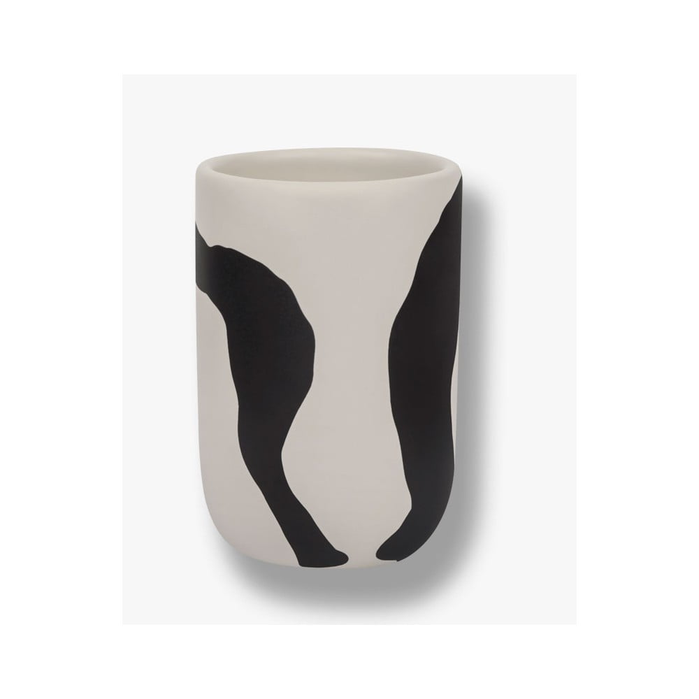 Fekete-fehér kerámia fogkefetartó pohár Icon – Mette Ditmer Denmark