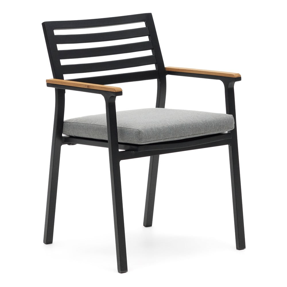Fekete fém kerti szék Bona – Kave Home