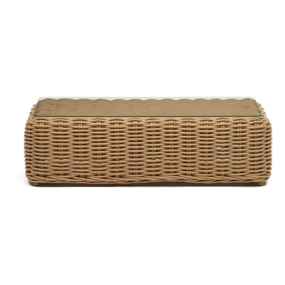 Műrattan kerti dohányzóasztal 62x112 cm Portlligat – Kave Home