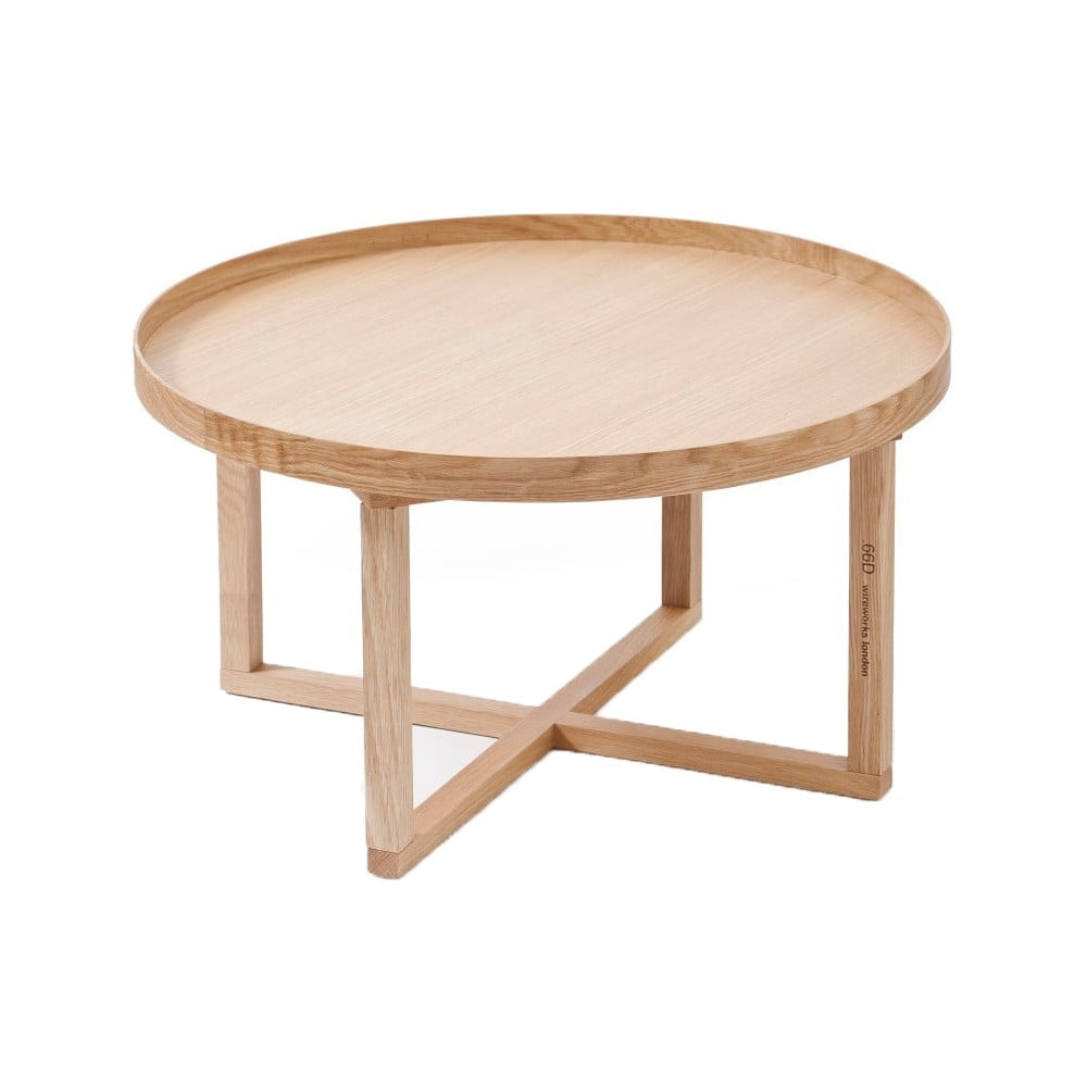 Round kerek tölgyfa asztal