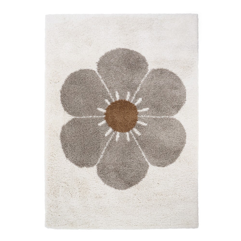 Világosszürke-krémszínű gyerek szőnyeg 120x170 cm Bohemian Daisy – Nattiot