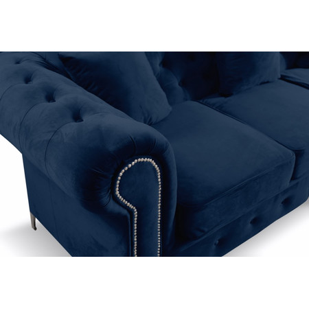 Roma Chesterfield II kinyitható kanapé Kék BOLIVAR