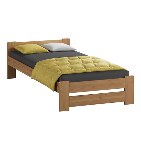 Emelt masszív ágy ágyráccsal 80x200 cm Égerfa Home Line