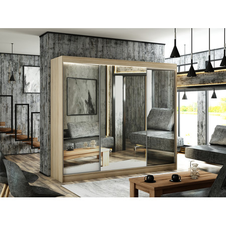 Homa Gardróbszekrény (250 cm) Sonoma tölgy Furniture