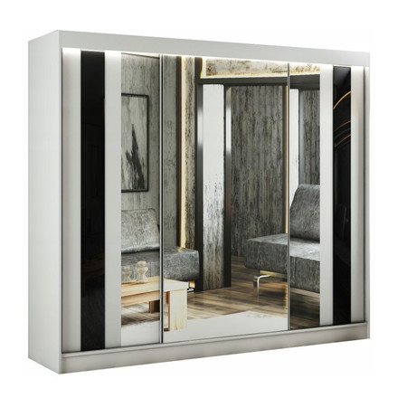 Como Gardróbszekrény (250 cm) Vanília Fehér/matt Furniture