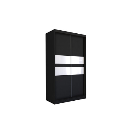 Finezja Gardróbszekrény (150 cm) Fekete / Fehér Furniture