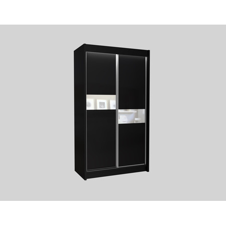 Livia Gardróbszekrény (120 cm) Fekete / Fehér Furniture