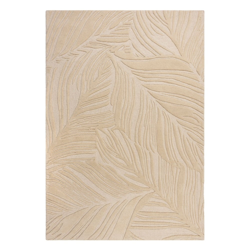 Bézs gyapjú szőnyeg 200x290 cm Lino Leaf – Flair Rugs