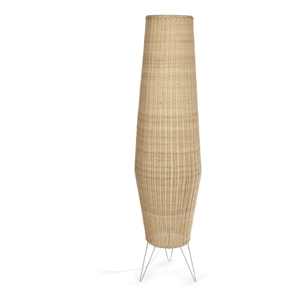 Natúr színű rattan asztali lámpa rattan búrával (magasság 120 cm) Kamaria – Kave Home