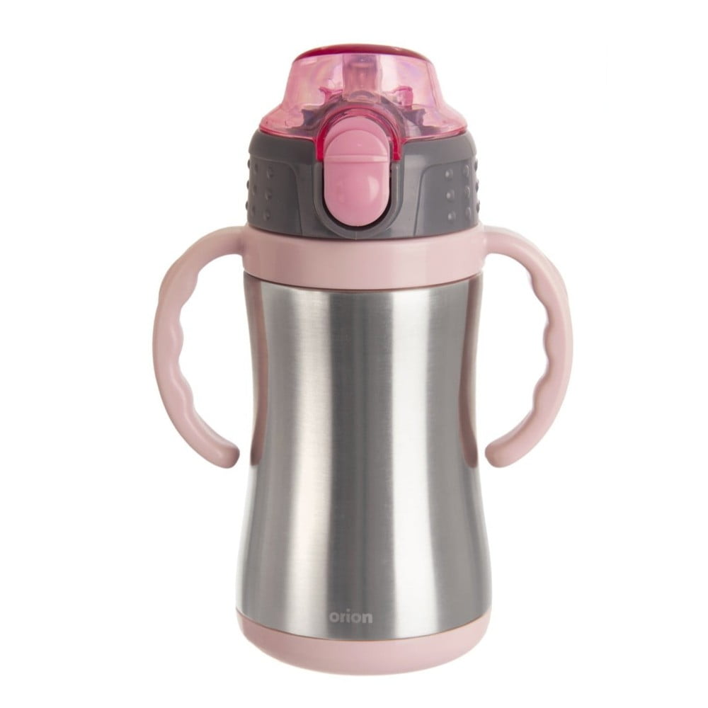 Világos rózsaszín rozsdamentes acél gyerek ivópalack 330 ml – Orion
