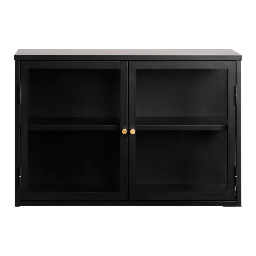 Fekete fém tálalószekrény 90x60 cm Carmel – Unique Furniture