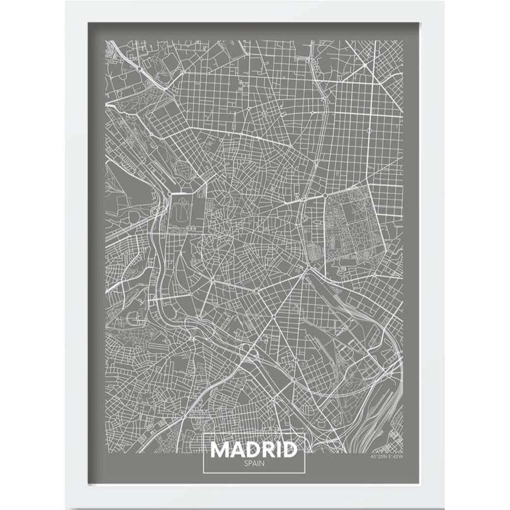 Keretezett poszter 40x55 cm Madrid – Wallity