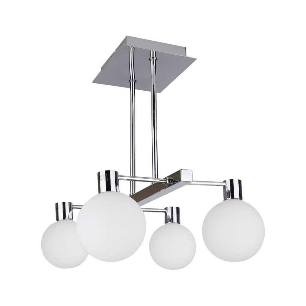 Ezüstszínű függőlámpa üveg búrával 38x35 cm Maldus – Candellux Lighting