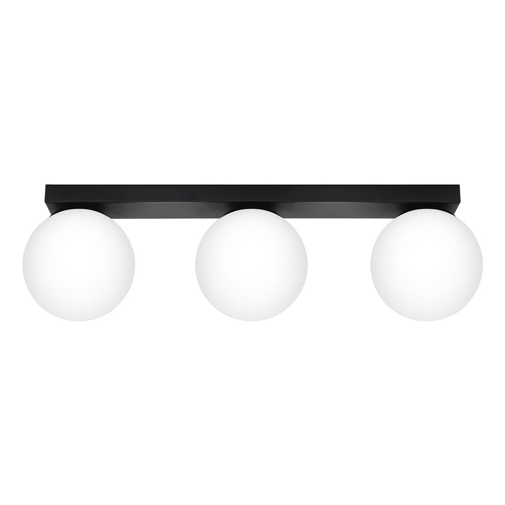 Fekete mennyezeti lámpa üveg búrával ø 12 cm Umerta – Nice Lamps