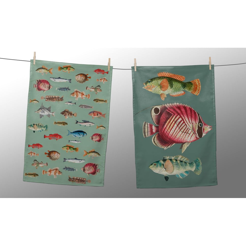 Konyharuha szett 2 db-os 47x65 cm Fish in the Ocean – Really Nice Things