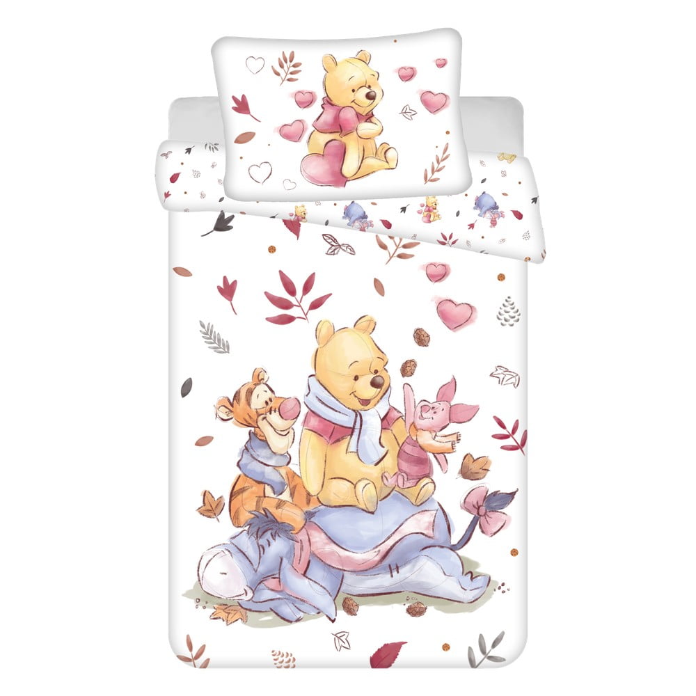 Pamut ágyneműhuzat babaágyhoz 100x135 cm Winnie the Pooh – Jerry Fabrics