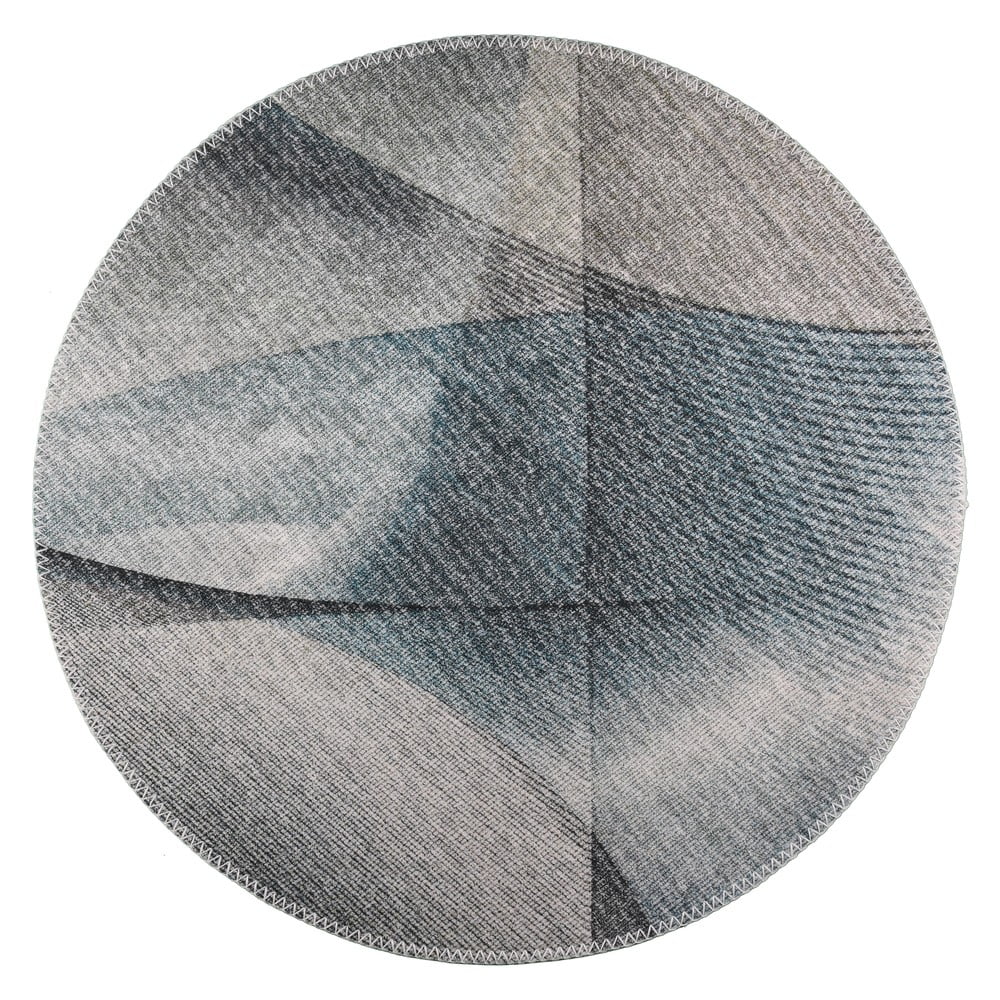 Világosszürke mosható kerek szőnyeg ø 100 cm – Vitaus