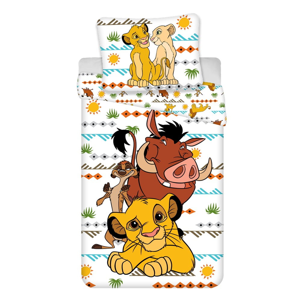 Egyszemélyes pamut gyerek ágyneműhuzat 140x200 cm Lion King Africa – Jerry Fabrics